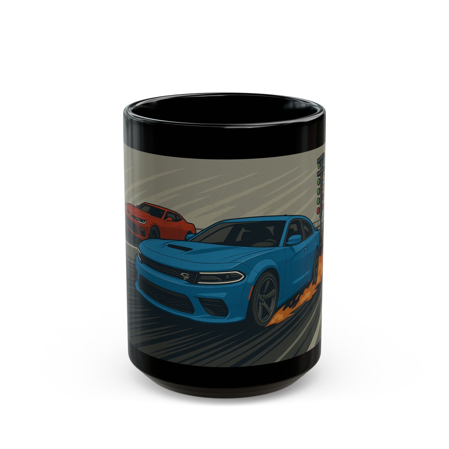 Racing-themed Ceramic Mug - Perfect for MOPAR Enthusiasts